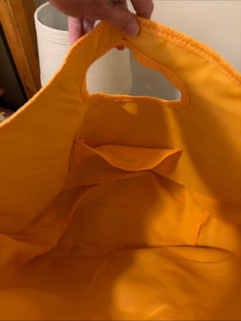 Shiraleah Orange Straw Tote with Silver Accents - Picture 3 of 8